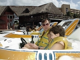 Griffin And Edward On Motorboat 2